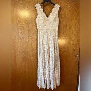 Elegant Blush Lace Dress